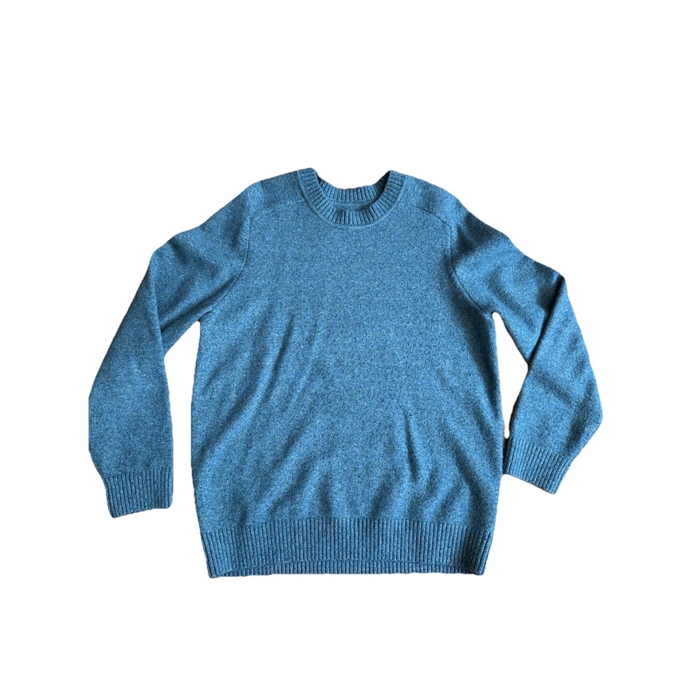 GAP Men's Wool Blend Crewneck Sweater Medium Teal Blue Green Knit
